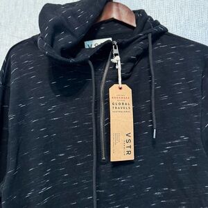 VSTR Premium Modern Nomads Men's Small/Tall Sweatshirt Black Speckle Hoodie NWT